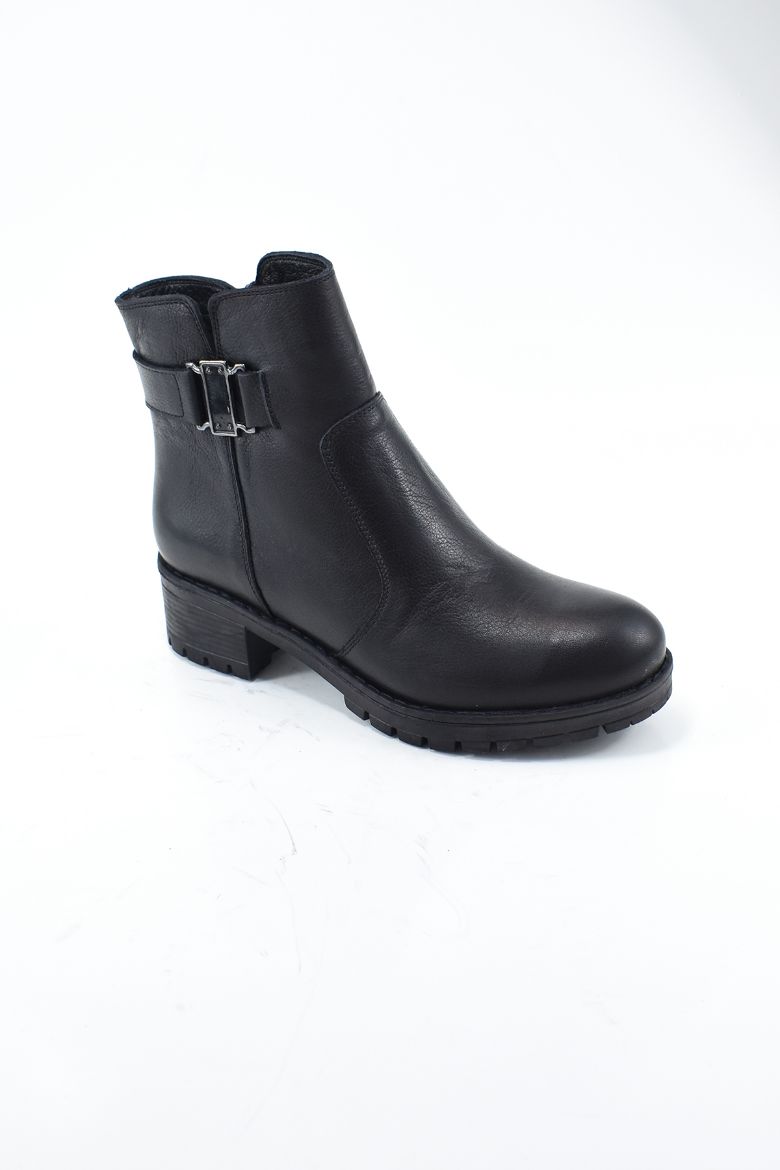 Hakiki Deri Bayan Topuklu Termo Bot resmi